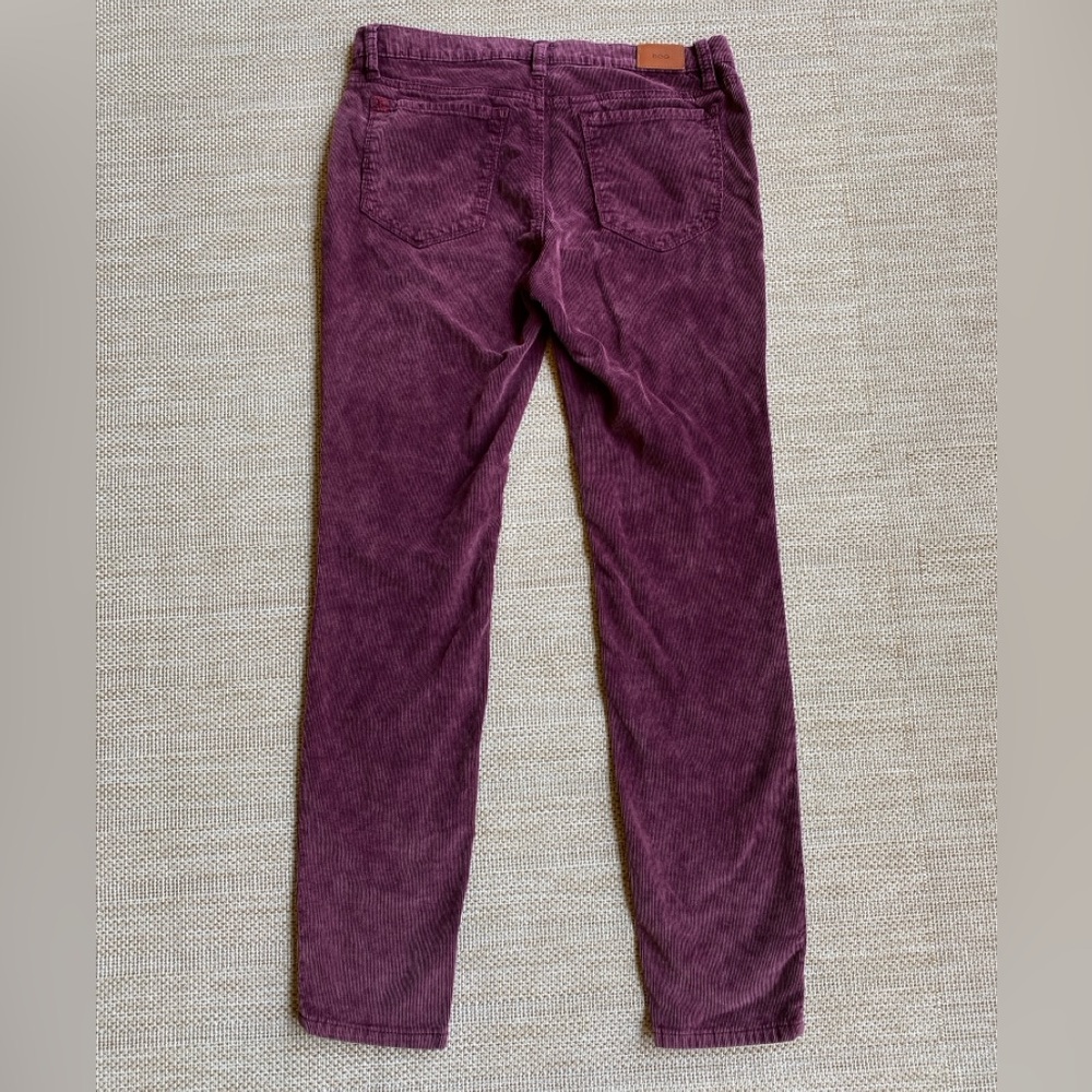 Urban Outfitters BDG mid rise cigarette ankle corduroy pants wine maroon size 29